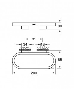  Grohe Selection Towel Ring (41035GL0) 3