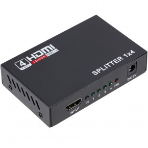   HDMI U&P Splitter 1 to 4 Black (WAZ-FHD14-BK)