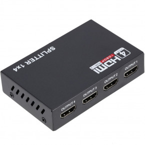   HDMI U&P Splitter 1 to 4 Black (WAZ-FHD14-BK) 3