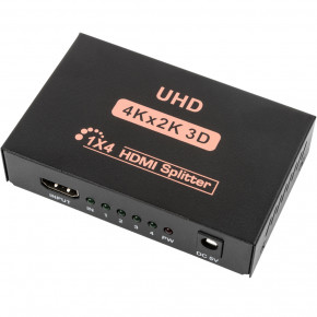  HDMI  U&P Splitter 1 to 4 Black (WAZ-HR14-BK)