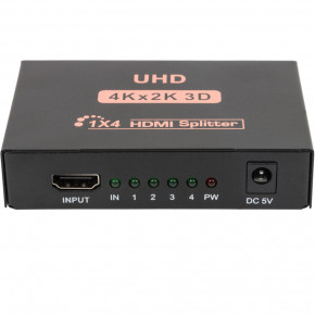  HDMI  U&P Splitter 1 to 4 Black (WAZ-HR14-BK) 3