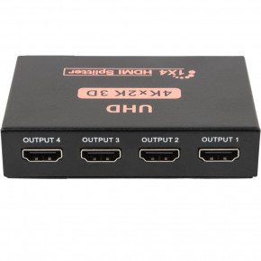  HDMI  U&P Splitter 1 to 4 Black (WAZ-HR14-BK) 4