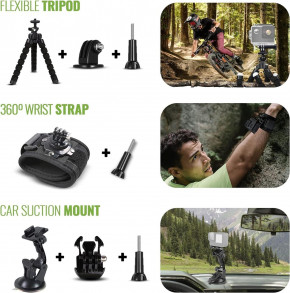 ����-������ GoPro Hero 4K Black Compact + 50-in-1 Accessory Kit 6