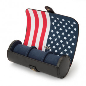    Wolf 470904 Navigator Watch Roll USA flag 4