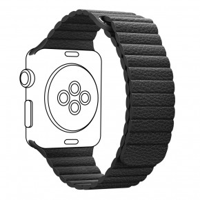  Armorstandart Leather Loop  Apple Watch 42/44 mm Black (ARM45822)