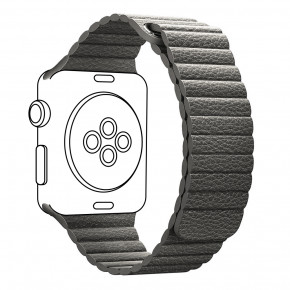  Armorstandart Leather Loop  Apple Watch 42/44 mm Grey (ARM48653)