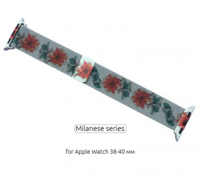   Armorstandart Milanese Loop  Apple Watch 38mm 40mm Flowers Fuchsia (ARM5295