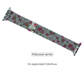   Armorstandart Milanese Loop  Apple Watch 38mm 40mm Flowers Red Lily (ARM529