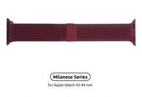  Armorstandart Milanese Loop Band  Apple Watch All Series 42/44 mm Burgundy (ARM55263)