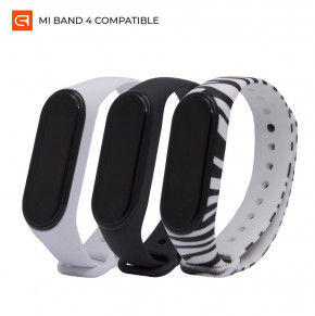  TPU Armorstandart Silicone  Xiaomi Mi Band 3 4 Wild Zebra Black/Zebra/White 3