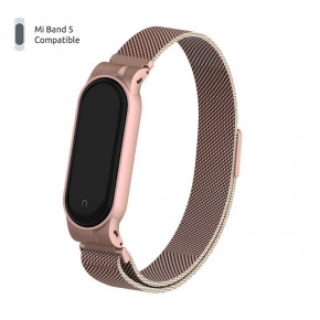  Metal Armorstandart Milanese Magnetic Band  Xiaomi Mi Band 5 Rose Gold (ARM56853) 3