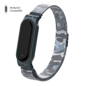  Metal Armorstandart Milanese Magnetic Band  Xiaomi Mi Band 5 Khaki White (ARM56857) 3