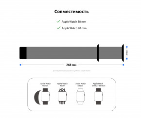  Armorstandart Milanese Loop  Apple Watch All Series 38/40 mm Pine Green (ARM56981) 4