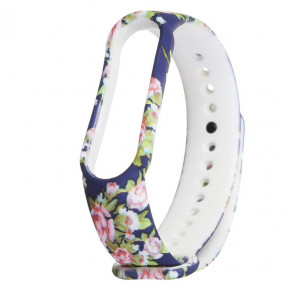  TPU Armorstandart  Xiaomi Mi Band 5 Blue with flowers (ARM57015)