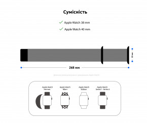  Armorstandart Sport Band (3 Straps)  Apple Watch 38mm/40mm Lavander Grey (ARM57871) 5