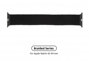  Armorstandart Braided Solo Loop  Apple Watch 42mm/44mm Charcoal Size 10 (172 mm) (ARM58074)