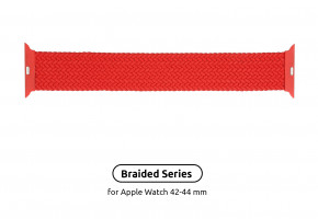  Armorstandart Braided Solo Loop  Apple Watch 42mm/44mm Red Size 10 (172 mm) (ARM58083)