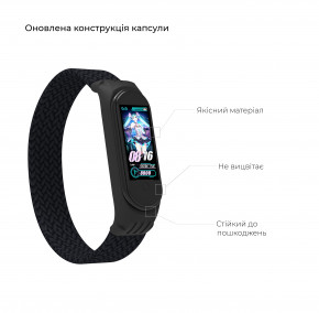  ArmorStandart Braided Solo Loop  Xiaomi Mi Band 4/5/6 Black size S (ARM59177) 5