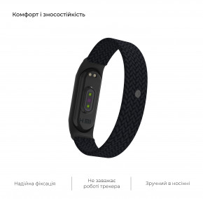  ArmorStandart Braided Solo Loop  Xiaomi Mi Band 4/5/6 Black size S (ARM59177) 6