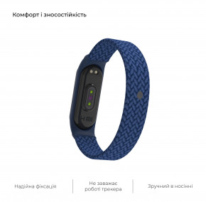  ArmorStandart Braided Solo Loop  Xiaomi Mi Band 4/5/6 Blue size S (ARM59178) 6