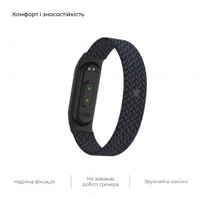  ArmorStandart Braided Solo Loop  Xiaomi Mi Band 4/5/6 Charcoal size S (ARM59179) 6