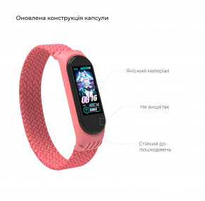  ArmorStandart Braided Solo Loop  Xiaomi Mi Band 4/5/6 Pink size S (ARM59181) 5