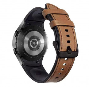  Primolux Leather Silicone   Samsung Galaxy Watch 4 Classic 42mm SM-R880 - Brown