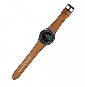  Primolux Leather Silicone   Samsung Galaxy Watch 4 Classic 42mm SM-R880 - Brown 6