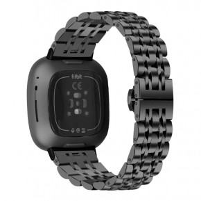   Primolux Steel Link   Fitbit Versa 3 / Fitbit Sense - Black 3