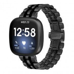   Primolux Steel Link   Fitbit Versa 3 / Fitbit Sense - Black 4