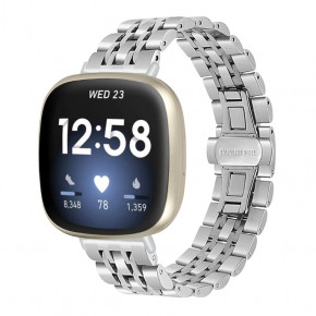   Primolux Steel Link   Fitbit Versa 3 / Fitbit Sense - Silver 3