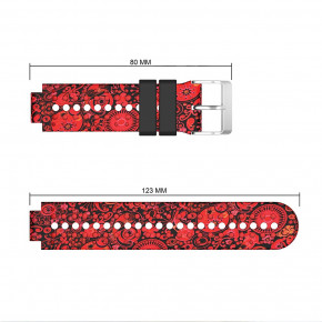  TPU SK Pattern Printing  Garmin Forerunner 220 230 235 620 630 735 15mm Red 3