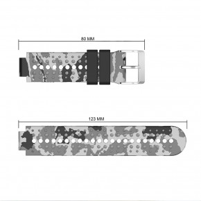  TPU SK Pattern Printing  Garmin Forerunner 220 230 235 620 630 735 15mm Gery 3