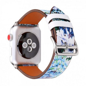  TTech Leather Flower Pattern Series  Apple Watch 42 mm/44 mm Jacquard Cotton (BS-000066633)