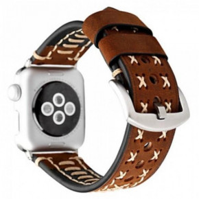  TTech Leather Thread Handmade Series  Apple Watch 38 mm/40 mm Dark Brown (BS-000066635)