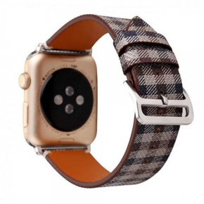  TTech Leather Skew Lattice Series  Apple Watch 42 mm/44 mm Brown (BS-000066640)