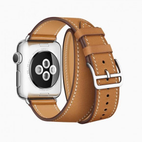  TTech Leather Double Loops Series  Apple Watch 38mm/40 mm Brown (BS-000066652) 4