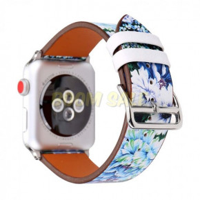  TTech Leather Flower Pattern Series  Apple Watch 42 mm/44 mm Jacquard Cotton