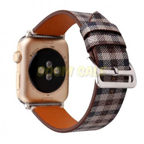  TTech Leather Skew Lattice Series  Apple Watch 42 mm/44 mm Brown