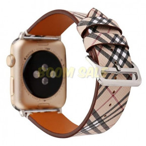  TTech Leather Skew Lattice Series  Apple Watch 38 mm/40 mm Beige