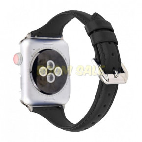  TTech Leather Thin Strap Series  Apple Watch 38 mm/40 mm Black