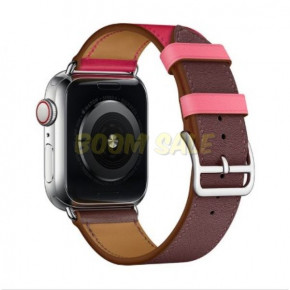  TTech Leather Single loop Series  Apple Watch 42 mm/44 mm Rose Red/Brown