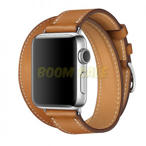  TTech Leather Double Loops Series  Apple Watch 38mm/40 mm Brown 4