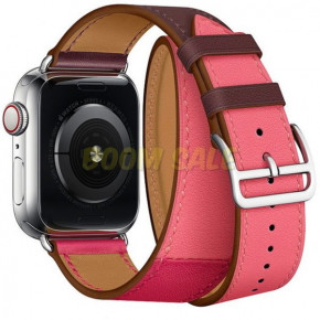  TTech Leather Double Loops Series  Apple Watch 38mm/40 mm Rose Red/Pink/Purple