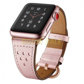  TTech Leather Holes Strap Series  Apple Watch 38 mm/40 mm Pink