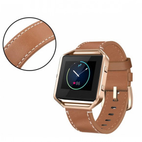  TTech Leather Colourful Series Fitbit Blaze Brown 3