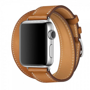  TTech Leather Double Loops Series  Apple Watch 38mm/40 mm Brown (BS-000066652) 4