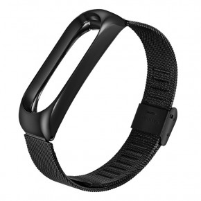  Metal BeCover  Xiaomi Mi Band 3/4 Black (704651)