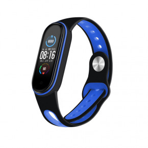  Sport Style BeCover  Xiaomi Mi Smart Band 5 Black-Deep Blue (705166)