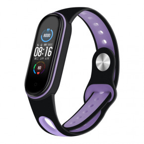  Sport Style BeCover  Xiaomi Mi Smart Band 5 Black-Purple (705168)